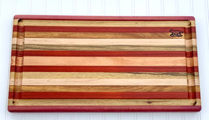 Cutting Board-Large Stripe Exotic Wood Board