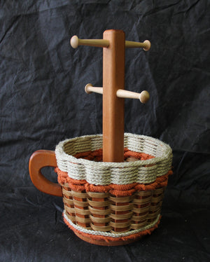 Coffee Mug Basket--Shabby Chic Collection