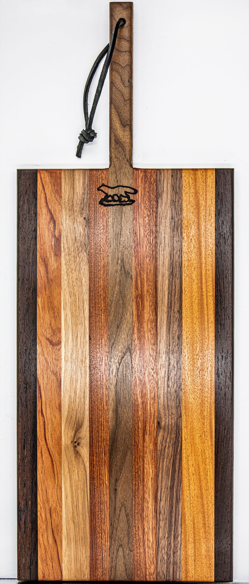 Charcuterie Board-Stripe w/exotic wood